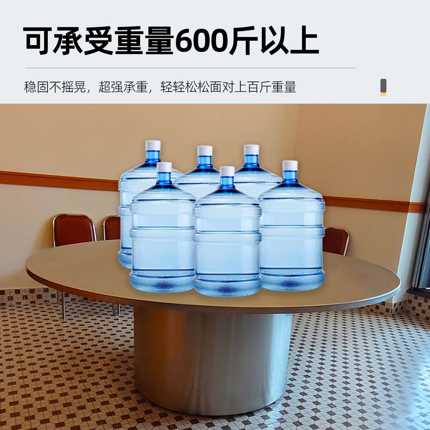 顺德不锈钢大圆桌子圆形餐饮商用烧烤火锅餐桌酒店饭店食堂工业风