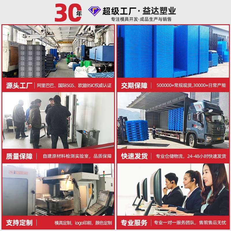 1210塑料加厚卡板箱大型号封闭网格式叉车托盘箱可加盖仓库围板箱