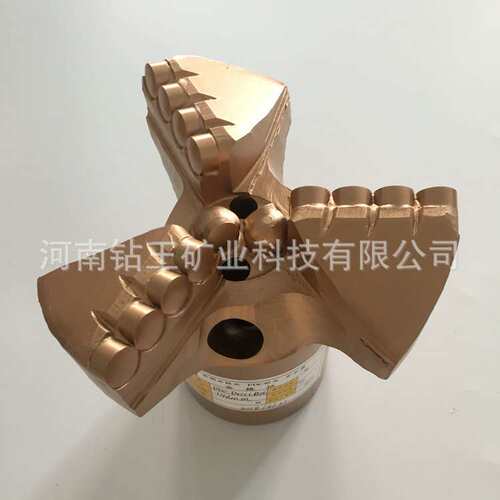 55/65/75/94矿用平顶烧结体钻头 金刚石复合片PDC钻头 内凹三翼钻