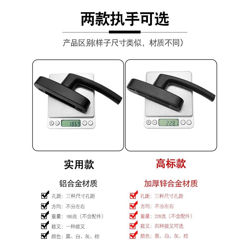 断桥窗户把手传动执手内开内倒铝合金平开上悬推拉门窗拉手锁配件