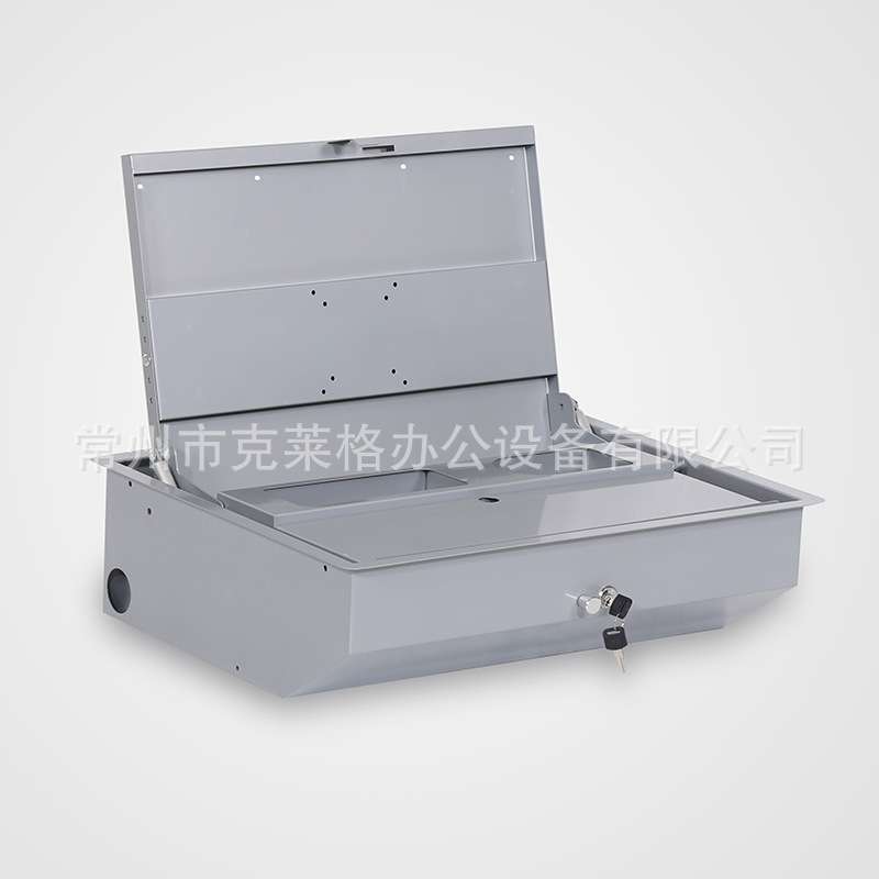 嵌入式一体机22寸手动液晶屏翻转器显示屏隐藏电脑桌翻转机带键盘