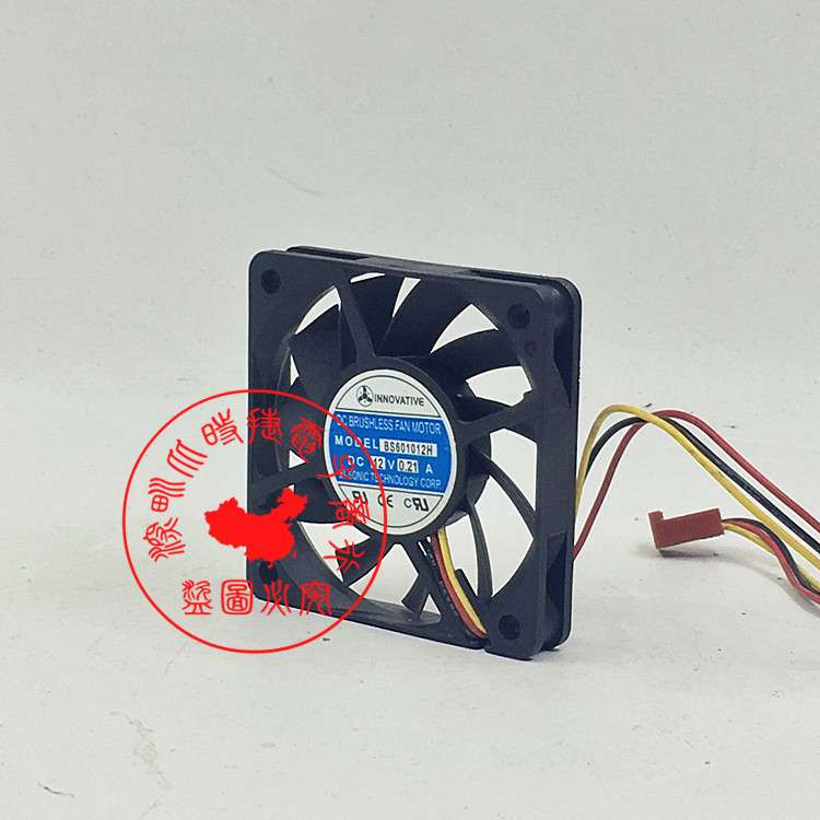 原装 INNOVATIVE BS601012H 12V 0.21A 6CM 6010 3线 散热 风扇