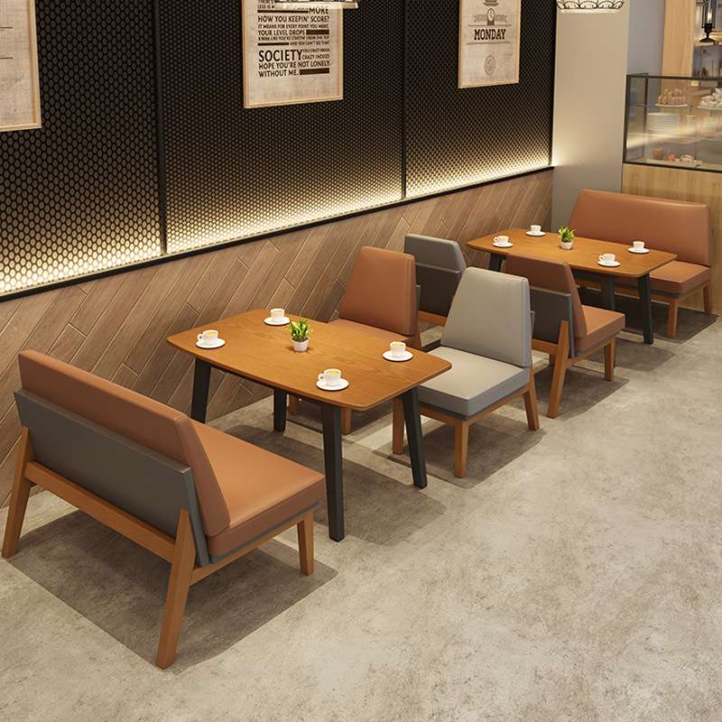 奶茶店甜品店桌椅烘培店西餐厅咖啡厅休闲椅冷饮店餐饮店桌椅组合
