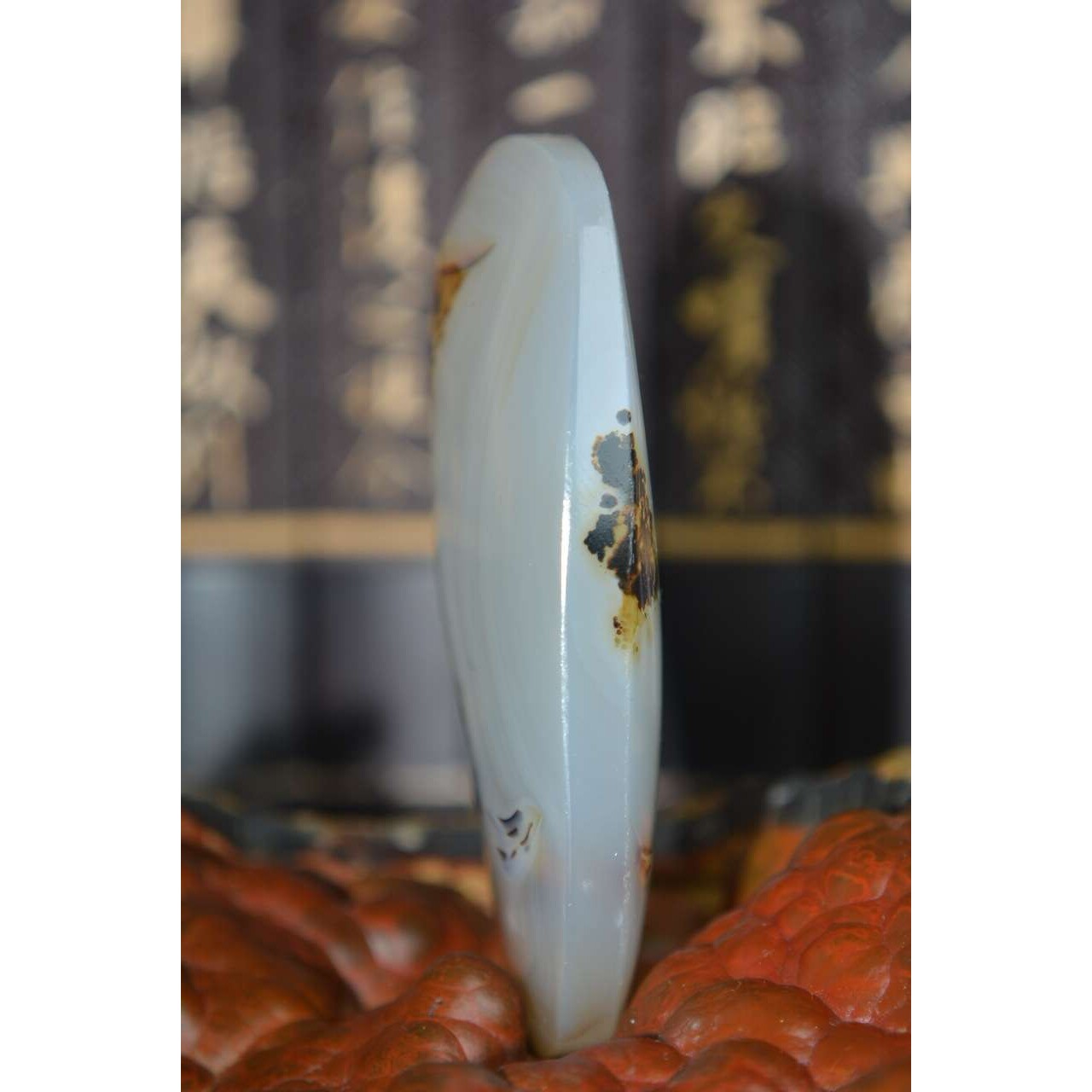 纯工厂海洋玉髓手把件水草风景玛瑙摆件人物象形图案原石坠