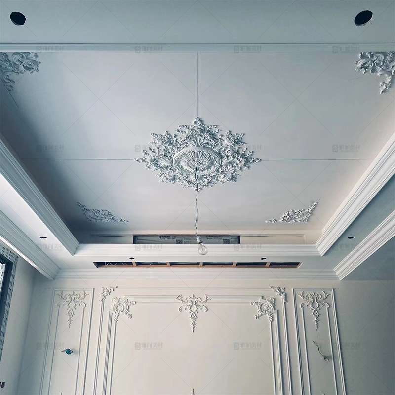 造型角花PU线条欧法式迪科装饰客餐厅吊顶轻奢边框线浮雕饰花拼花