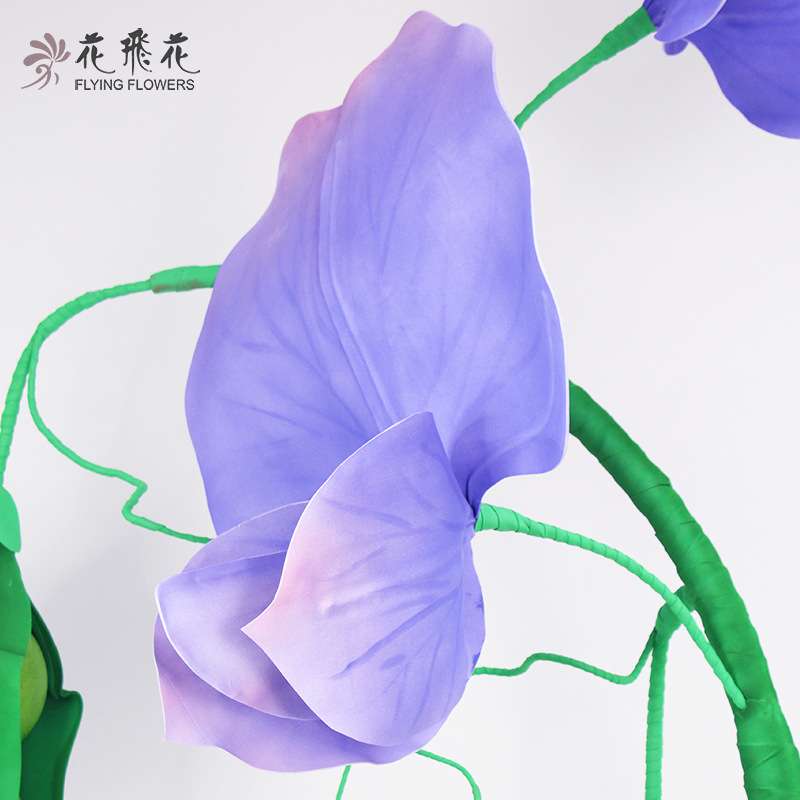 大型手工纸艺豌豆花户外防水仿真花艺商场美陈装置婚礼摄影道具