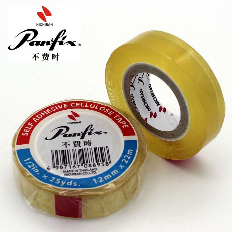 不干胶透明胶带 胶粘带 文具胶 NO423 PANFIX不费时玻璃胶带19mm