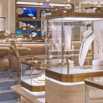 珠宝展示柜带灯金银首饰展柜柜台黄金饰品展示柜玻璃展示柜落地全