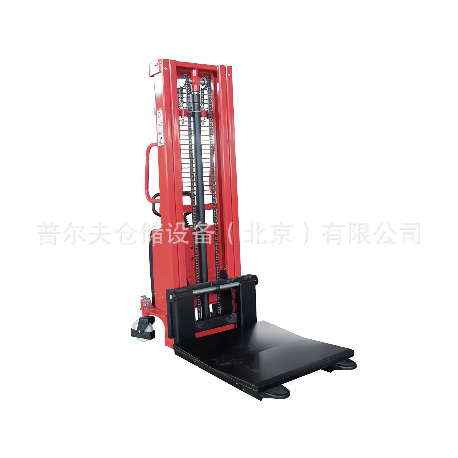 普尔夫模具装卸叉车圆形物料上料架电动升降V型板纸卷搬运车杭州