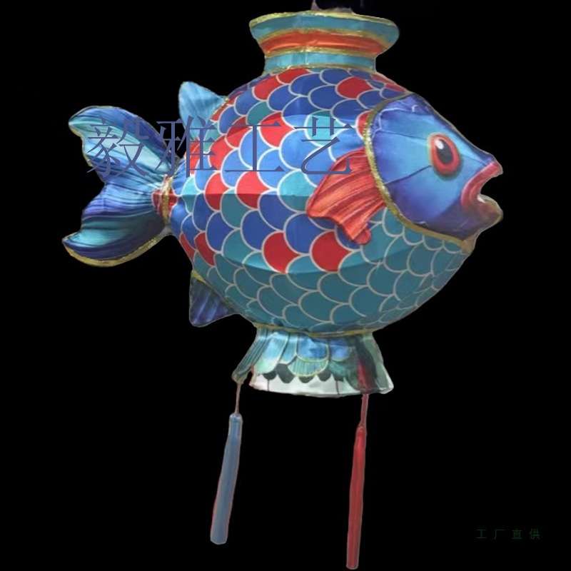 户外新款扎染系列金鱼花灯网红灯笼餐饮店商业活动锦鲤鱼装饰灯笼