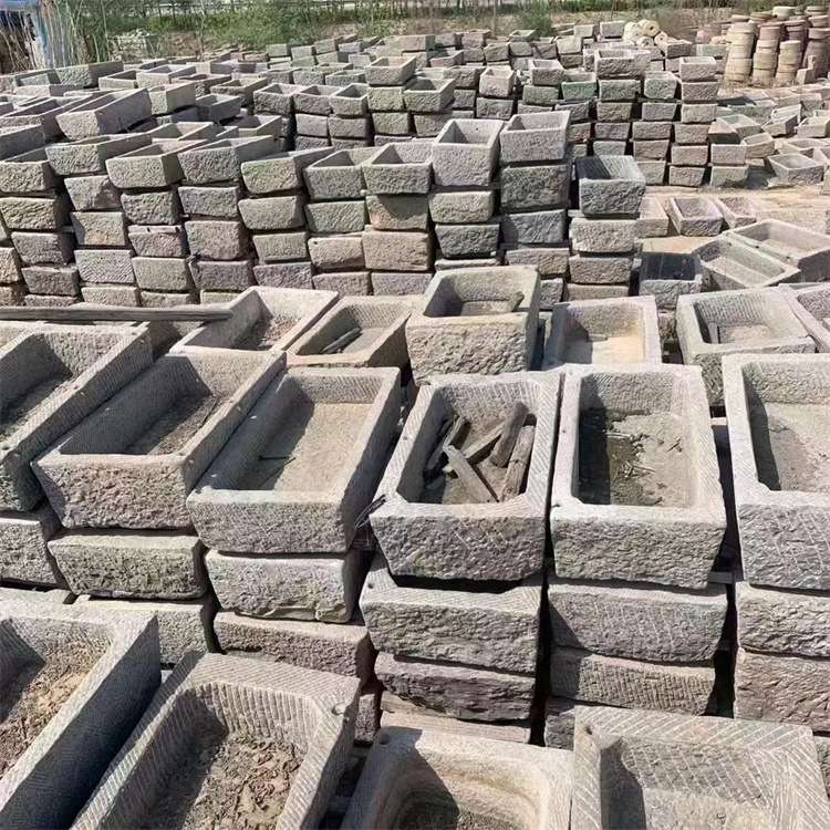 民间老石槽青石装饰造景花盆老石槽 复古马槽老牛槽鱼缸流水景观