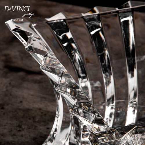 davinci意大利进口高档家用水晶玻璃花瓶养花插花客厅装饰摆件