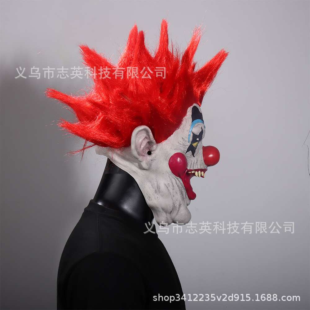 外太空杀人小丑头套Killer Klowns搞怪小丑面具万圣节派对COS道具