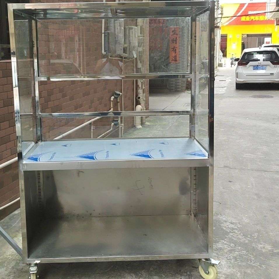 明档车小推车不锈钢摆地摊烧鸭夜市凉拌菜卤菜摆摊车熟食推车烧腊