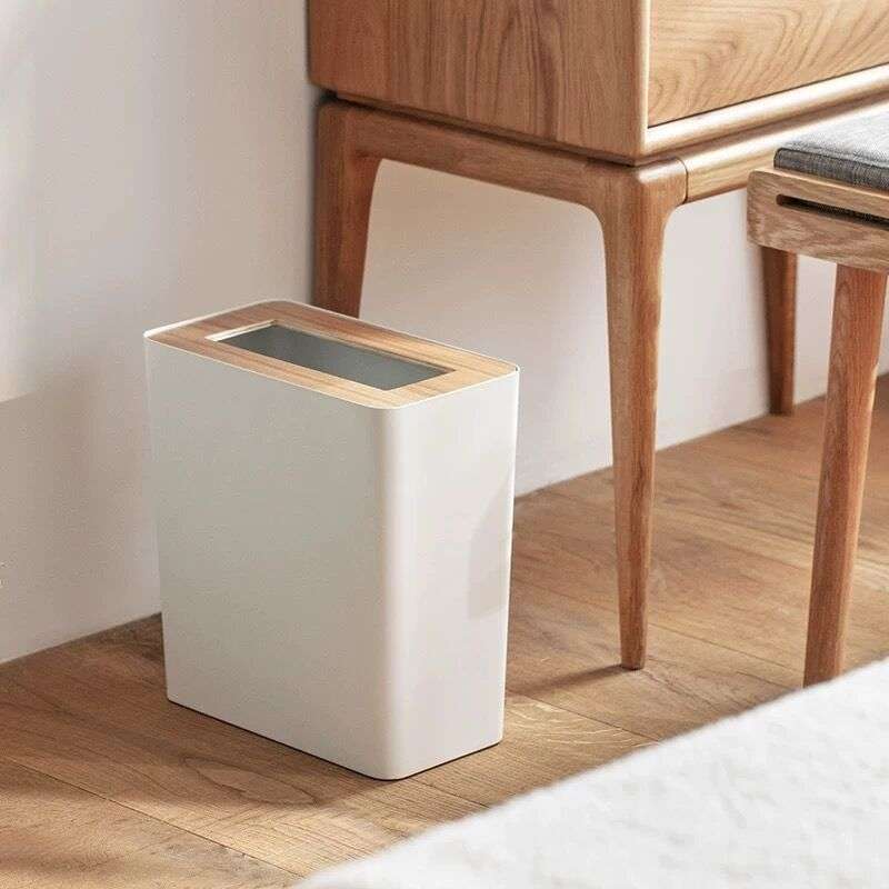日韩家居用品厨房铁艺垃圾桶 卧室客厅卫生间简约加厚垃圾分类桶