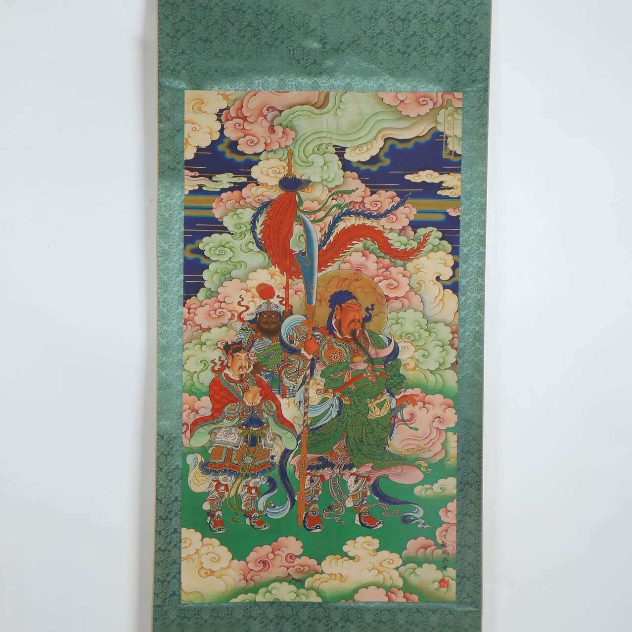 宣纸工艺做旧仿古画客厅卷轴装饰画大堂高档新款山水写意艺术画