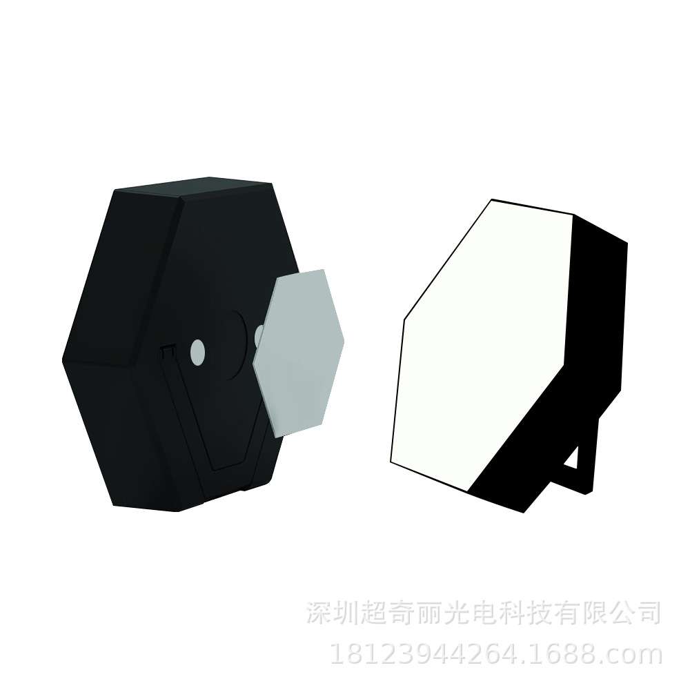 源头厂家 3D六边形镜面灯亚克力镜片塑胶镜片安全镜片PS镜片灯