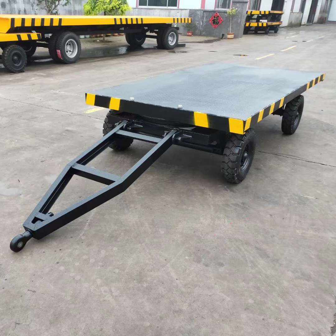 2.5T平板拖车 机场托运行李用牵引小拖车2.5吨货运站用托运小挂车