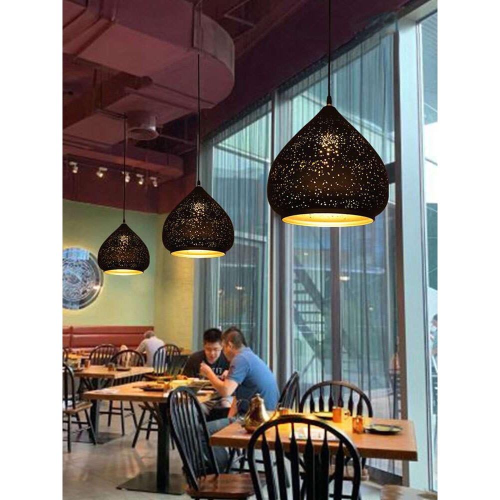 商用工业风铁艺小吊灯 工装单头复古怀旧饭店餐厅卡座创意灯饰