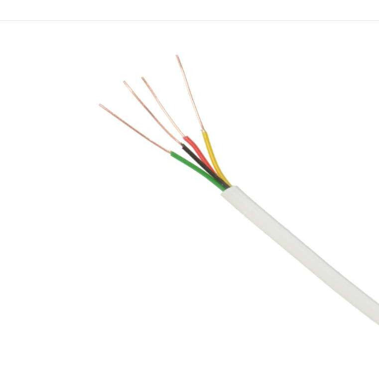 纯铜HBV2*2*0.5电话线室内纯铜单股四芯通讯信号线电话线100米