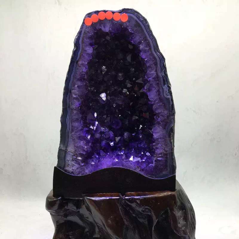 巴西天然紫晶洞摆件 紫水晶洞玛瑙聚宝盆摆件 开业居家摆件