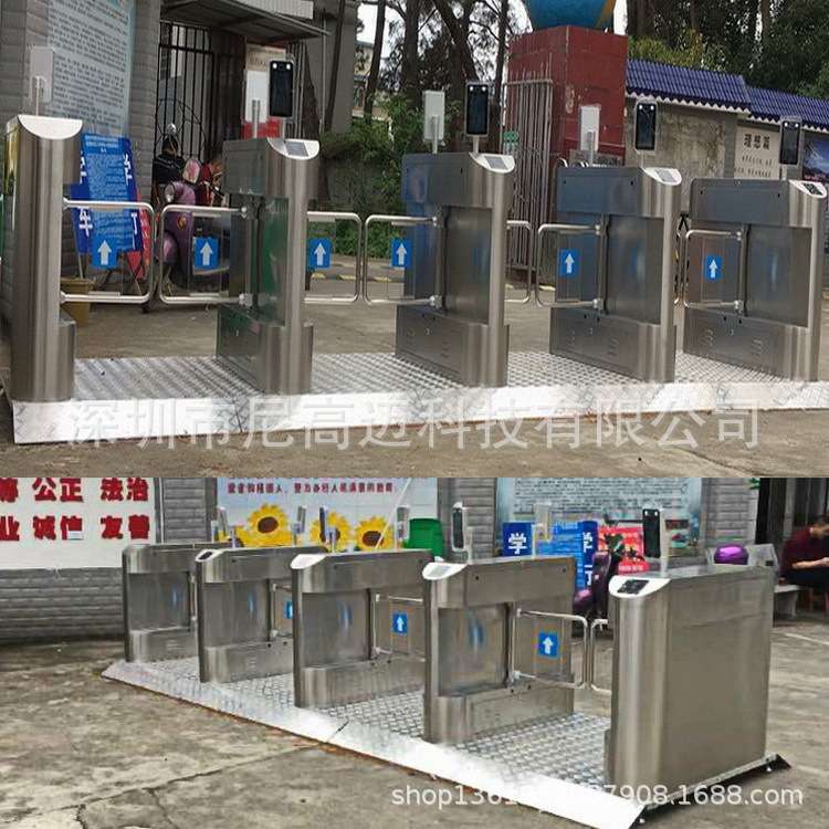 厂家直供小区人行道进出口不锈钢自动摆闸豪华挡闸机双向刷卡感应
