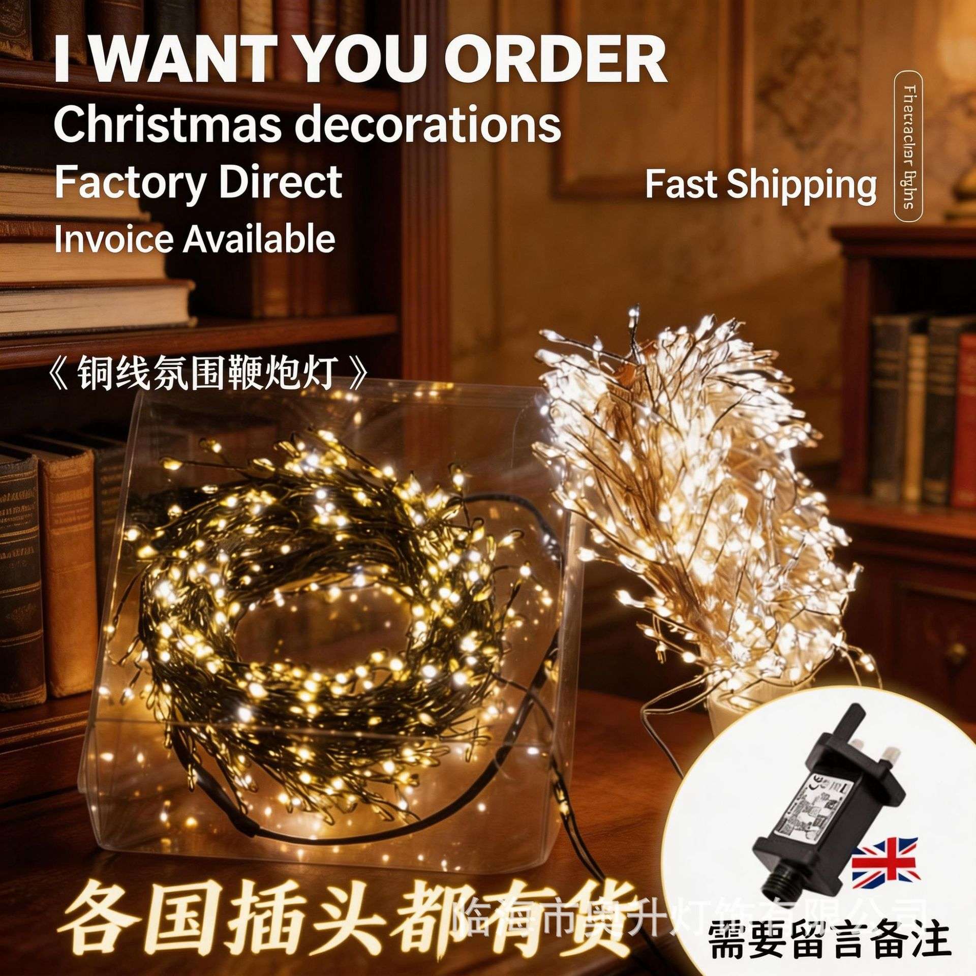 led串灯铜丝鞭炮灯户外挂树灯氛围灯节日彩灯家用创意装饰灯跨境