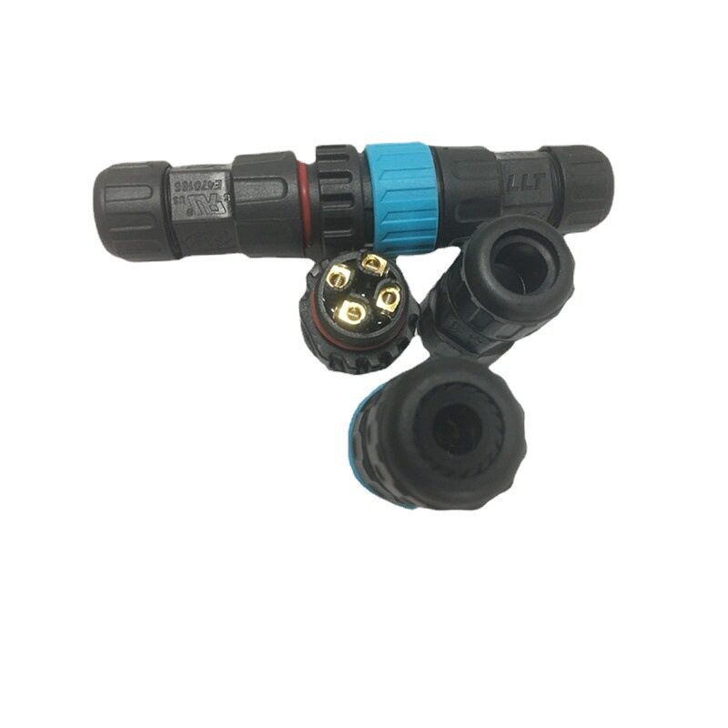 利路通供应自锁式防水连接器M25-4芯螺丝拧线公母防水接头