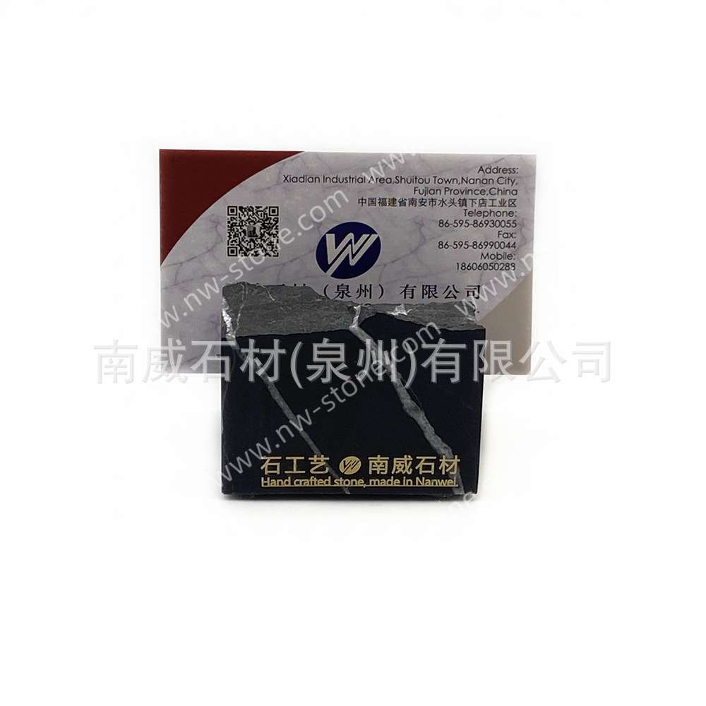 现代风天然大理石名片夹桌面名片座名片架创意卡片架座名片盒