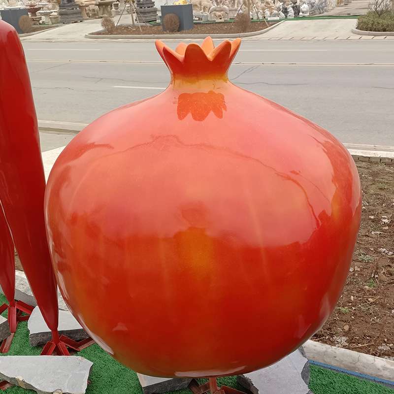 玻璃钢仿真石榴摆件园林农庄植物园瓜果蔬菜景观装饰模型厂家