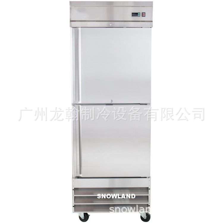 美式冷冻柜两门冷柜商用风冷双温冰柜厨房立式冷冻冰箱
