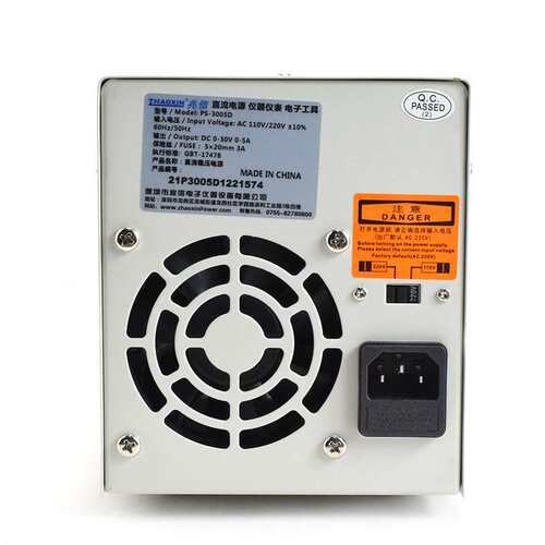 兆信直流稳压电源PS-3003D线性可调电源30v3a高精度数显DC电源