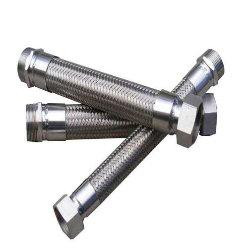DN50 全304法兰管网L500mm 固定法兰式波纹软管工业金属编织软管