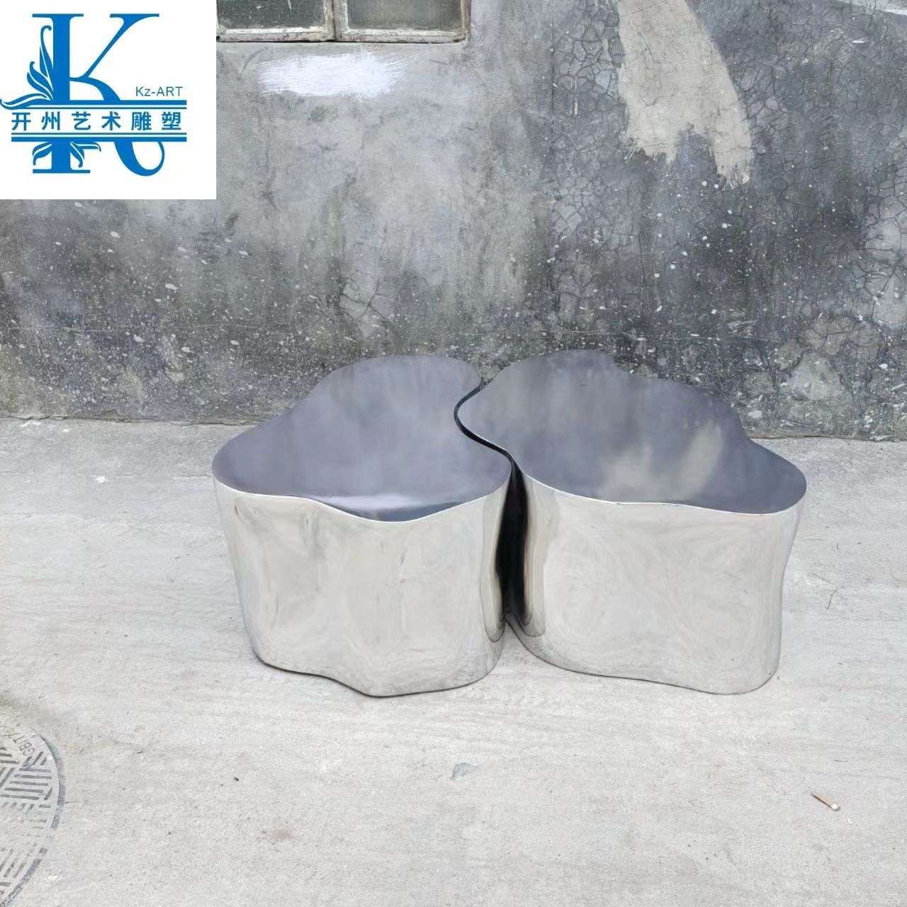 电镀凳子雕塑摆饰酒店大堂样板房客厅艺术摆设玄关现代桌面装饰品