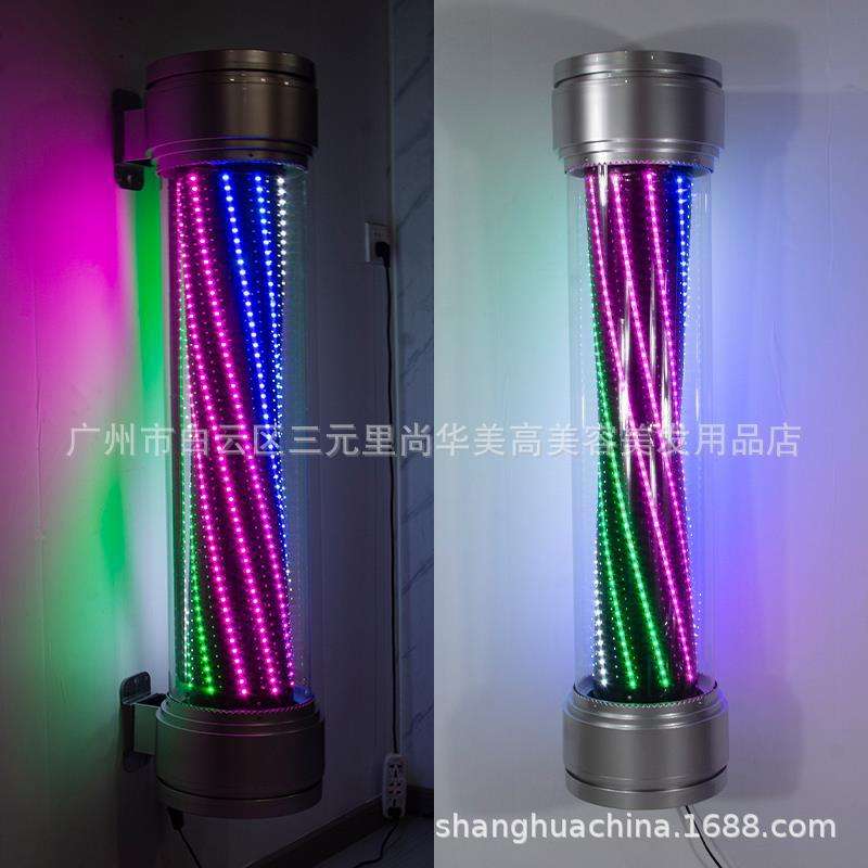 代发美发转灯LED灯带电机旋转理发店发廊门头灯箱挂墙壁户外防水2