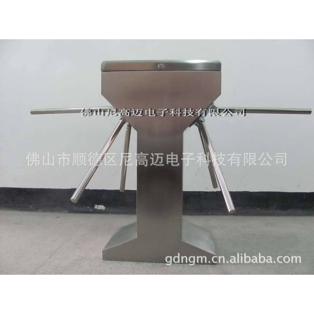 博物馆出口单项三棍旋转闸杆 手推三棍扎 止出 依次通过 防尾随