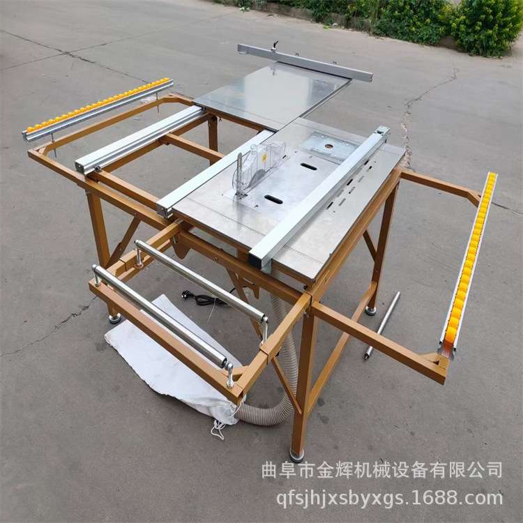 导轨推拉无尘子母推台锯 工作台多功能小型木工子母锯