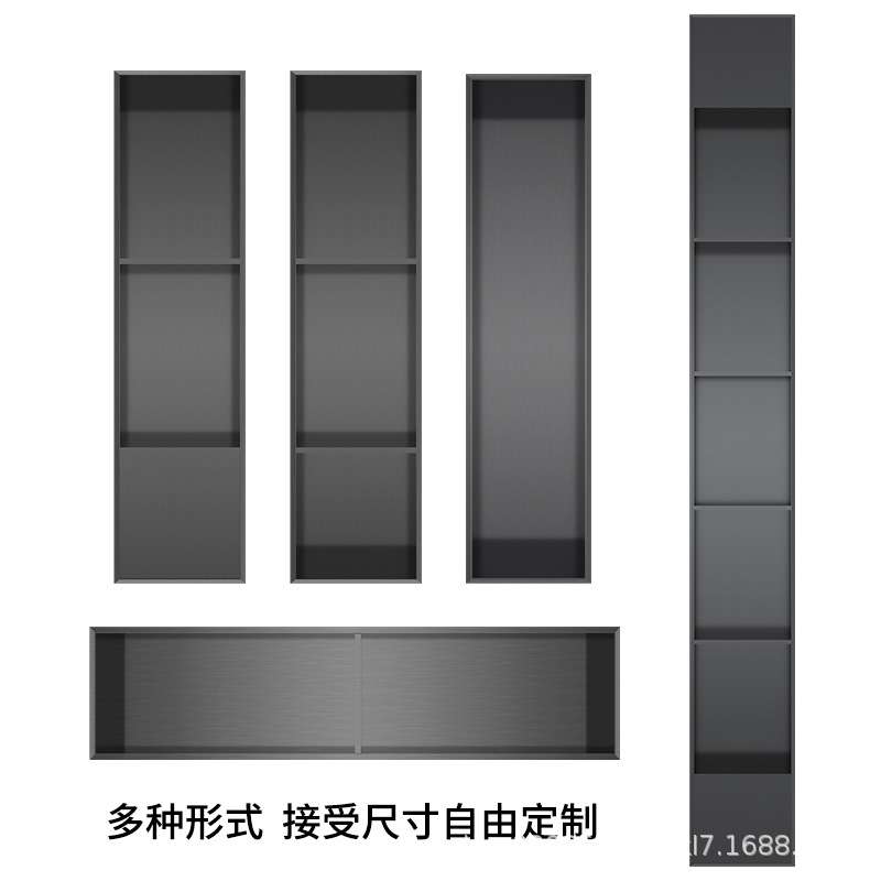 浴室壁龛嵌入式不锈钢壁龛柜电视柜隔板带灯卫生间分层隔板柜入墙图片
