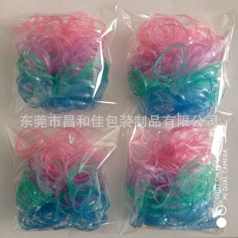 区分出口彩色胶圈橡皮筋橡皮圈橡筋圈红色极小发圈