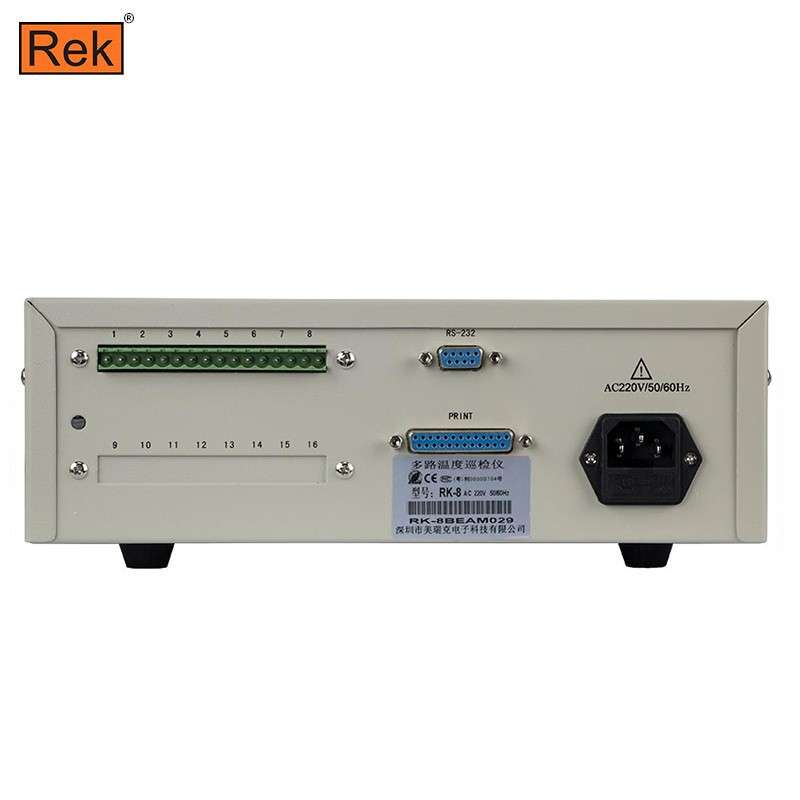 美瑞克RK-8多路温度巡检仪RK-16通道温度监控跟踪仪表高精度
