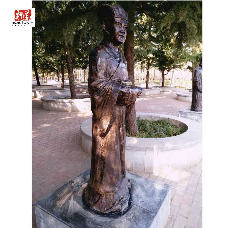 郑州科技场馆学校雕塑纯铜工艺品古代科学人物四大发明蔡伦造纸术