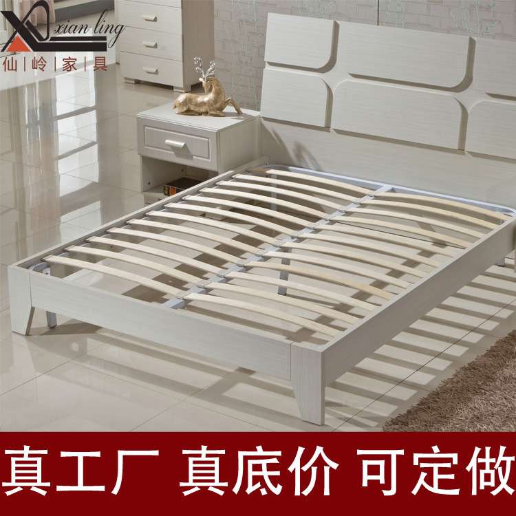 厂家 现代简约板式床 高箱储物气动床简易榻榻米双人密度板床