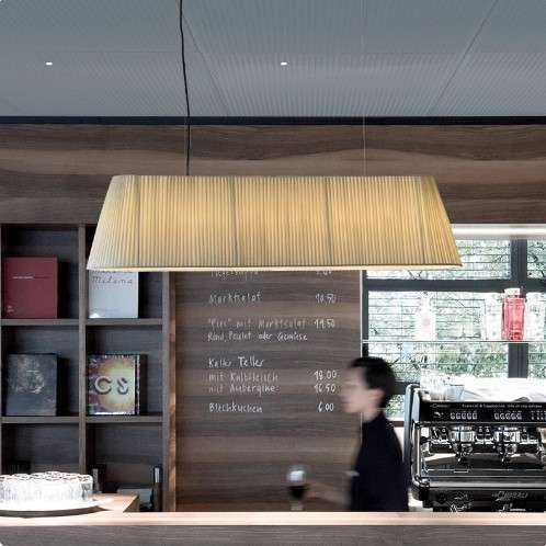 餐厅专用吊灯中式长条餐桌灯带射灯布艺灯咖啡店奶茶店吧台吊灯图片