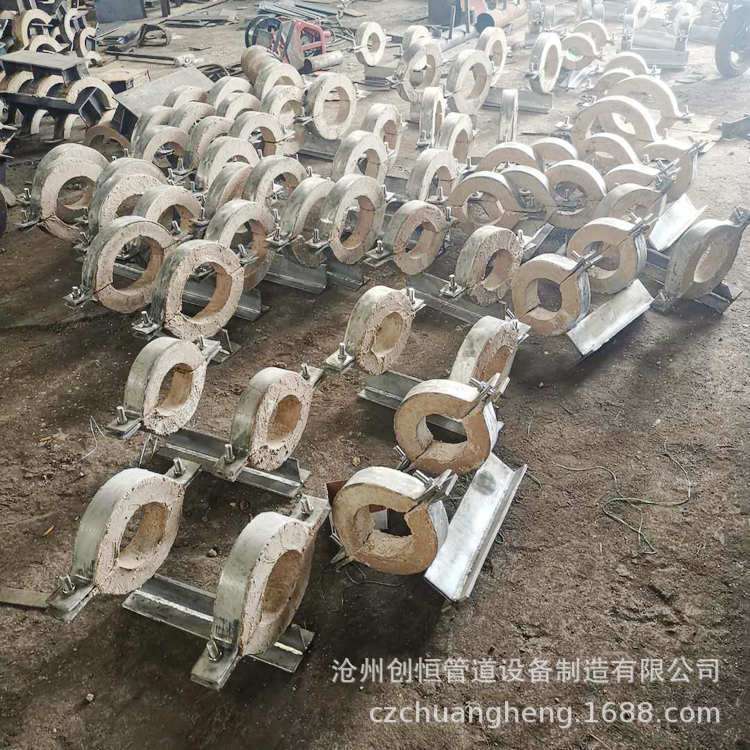 膨胀蛭石基绝热支撑架 热力管道隔热管托 滑动隔热管托 钢套钢滑