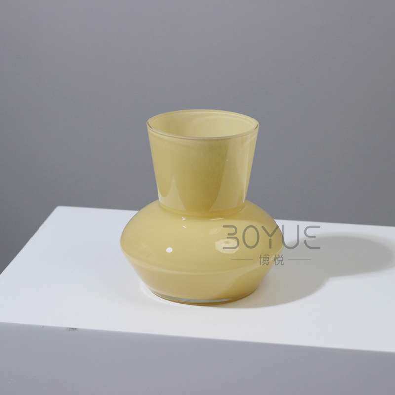 INS风小号简约糖果甜甜圈客厅餐厅水培鲜花干花琉璃插花软装摆件