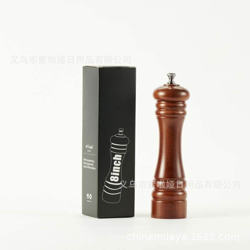 跨境经典木质胡椒研磨器手动胡椒海盐研磨工具餐厅胡椒磨高档质量
