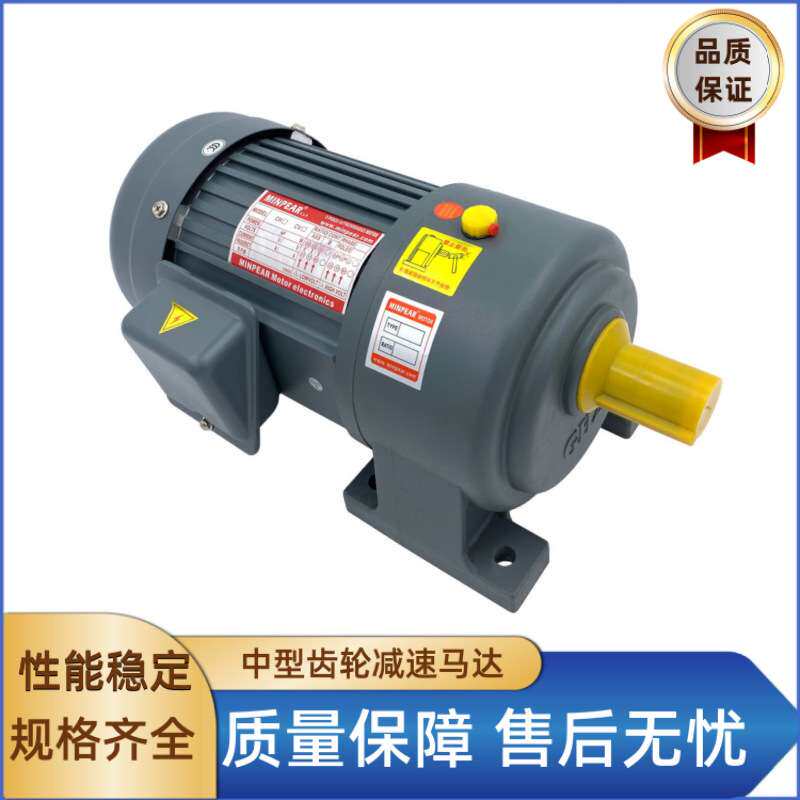 立式380V中型齿轮减速马达三相交流异步电动机带刹车750W小金刚