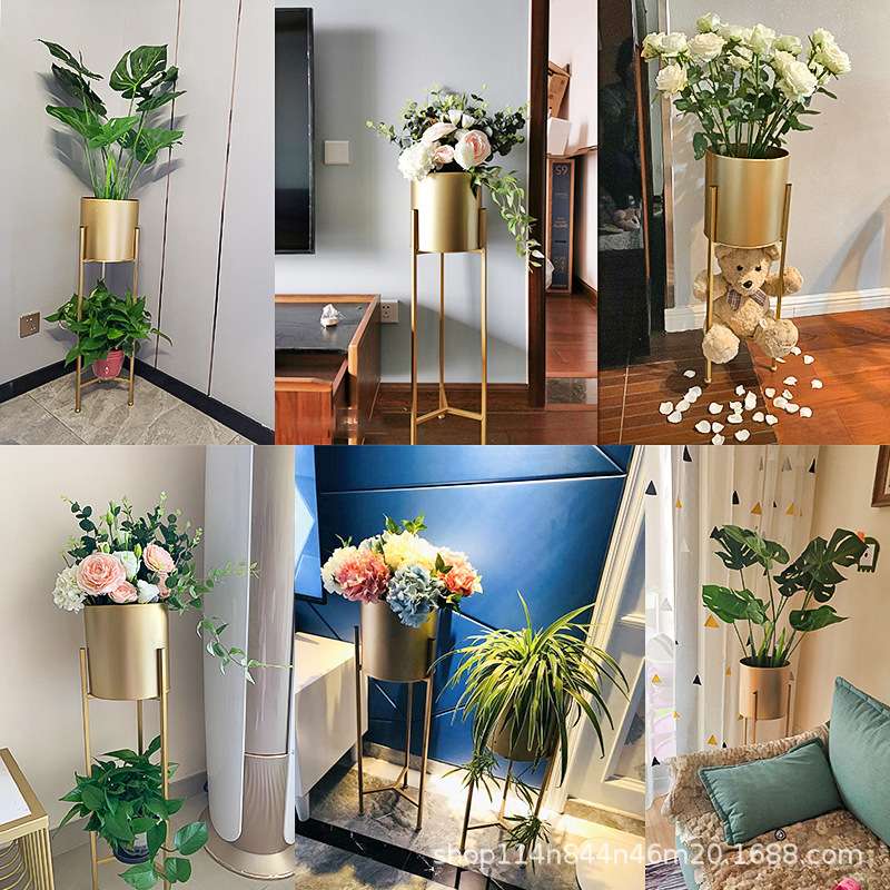 北欧风花架客厅仿真花摆设植物假花绿植天堂鸟盆栽装饰品落地摆件