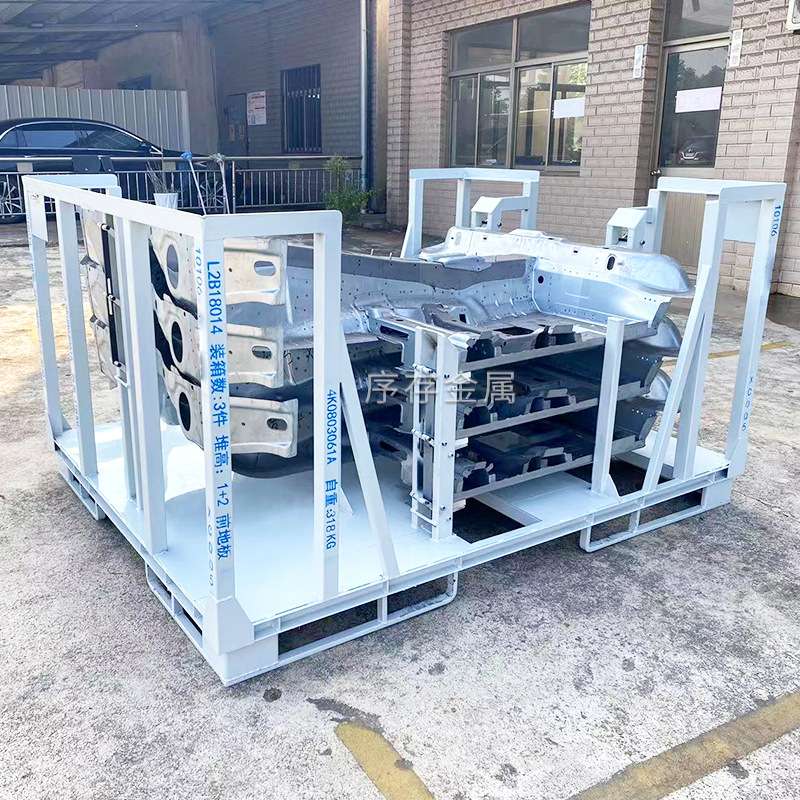 苏州汽车钣金冲压件周转架汽车零部件堆叠货架前地板料架