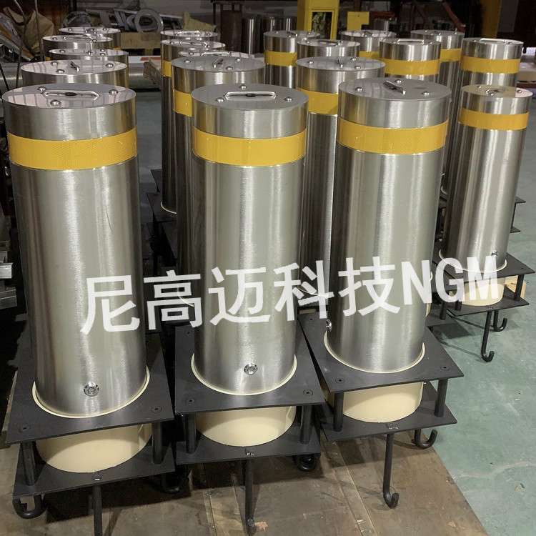 219直径拆卸可移动车挡胶圈紧固型防冲撞地埋手动路桩幼儿园护柱
